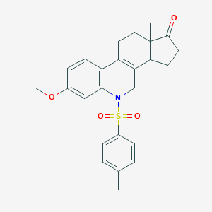 molecular formula C25H27NO4S B289887 7-methoxy-11a-methyl-5-[(4-methylphenyl)sulfonyl]-2,3,3a,4,5,10,11,11a-octahydro-1H-cyclopenta[i]phenanthridin-1-one 