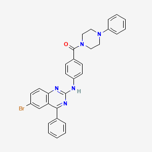 6-bromo-4-phenyl-N-[4-(4-phenylpiperazine-1-carbonyl)phenyl]quinazolin-2-amine