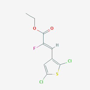 molecular formula C9H7Cl2FO2S B2898887 Ethyl (Z)-3-(2,5-dichlorothiophen-3-yl)-2-fluoroprop-2-enoate CAS No. 2460763-65-7
