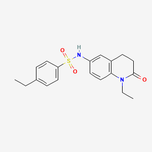 molecular formula C19H22N2O3S B2898893 4-ethyl-N-(1-ethyl-2-oxo-1,2,3,4-tetrahydroquinolin-6-yl)benzenesulfonamide CAS No. 922079-48-9
