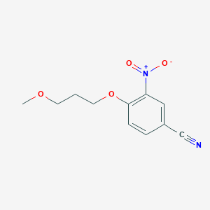 molecular formula C11H12N2O4 B2898896 4-(3-Methoxypropoxy)-3-nitrobenzonitrile CAS No. 1461715-63-8