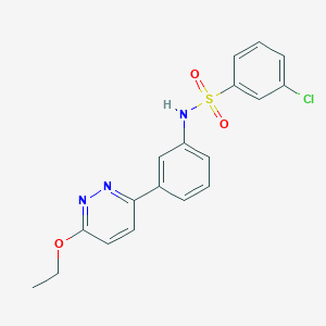 molecular formula C18H16ClN3O3S B2898902 3-chloro-N-[3-(6-ethoxypyridazin-3-yl)phenyl]benzenesulfonamide CAS No. 906159-96-4