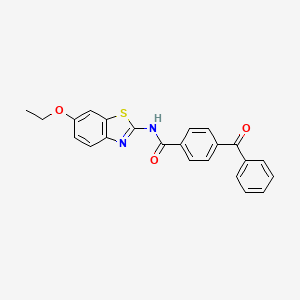 molecular formula C23H18N2O3S B2898903 4-benzoyl-N-(6-ethoxy-1,3-benzothiazol-2-yl)benzamide CAS No. 300568-99-4