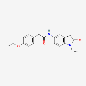 molecular formula C20H22N2O3 B2898905 2-(4-ethoxyphenyl)-N-(1-ethyl-2-oxoindolin-5-yl)acetamide CAS No. 921837-24-3