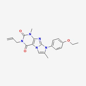 molecular formula C20H21N5O3 B2898906 3-allyl-8-(4-ethoxyphenyl)-1,7-dimethyl-1H-imidazo[2,1-f]purine-2,4(3H,8H)-dione CAS No. 896319-18-9
