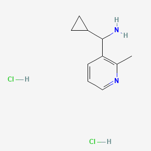 molecular formula C10H16Cl2N2 B2898912 Cyclopropyl(2-methylpyridin-3-yl)methanamine dihydrochloride CAS No. 2197061-86-0