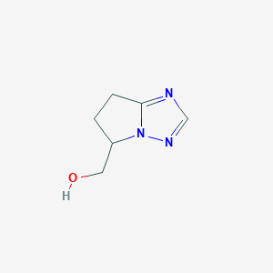 molecular formula C6H9N3O B2898917 (6,7-dihydro-5H-pyrrolo[1,2-b][1,2,4]triazol-5-yl)methanol CAS No. 1369805-07-1