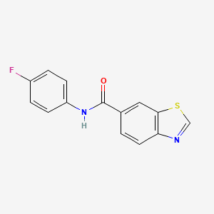 molecular formula C14H9FN2OS B2898919 N-(4-fluorophenyl)benzo[d]thiazole-6-carboxamide CAS No. 681170-09-2