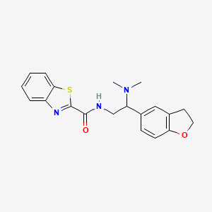 molecular formula C20H21N3O2S B2898922 N-(2-(2,3-dihydrobenzofuran-5-yl)-2-(dimethylamino)ethyl)benzo[d]thiazole-2-carboxamide CAS No. 1428351-73-8