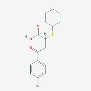 molecular formula C16H19BrO3S B2898932 4-(4-Bromophenyl)-2-(cyclohexylsulfanyl)-4-oxobutanoic acid CAS No. 306730-14-3