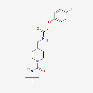molecular formula C19H28FN3O3 B2898933 N-(tert-butyl)-4-((2-(4-fluorophenoxy)acetamido)methyl)piperidine-1-carboxamide CAS No. 1235015-07-2