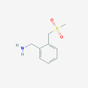 molecular formula C9H13NO2S B2898937 [2-(Methanesulfonylmethyl)phenyl]methanamine CAS No. 802877-68-5