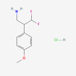 molecular formula C10H14ClF2NO B2898948 3,3-Difluoro-2-(4-methoxyphenyl)propan-1-amine;hydrochloride CAS No. 2243516-76-7