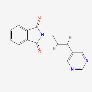 molecular formula C15H11N3O2 B2898951 2-[3-(Pyrimidin-5-yl)prop-2-en-1-yl]-2,3-dihydro-1H-isoindole-1,3-dione CAS No. 83665-72-9