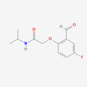 molecular formula C12H14FNO3 B2898955 2-(4-fluoro-2-formylphenoxy)-N-(propan-2-yl)acetamide CAS No. 1929945-08-3