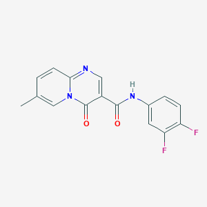 molecular formula C16H11F2N3O2 B2898959 N-(3,4-difluorophenyl)-7-methyl-4-oxo-4H-pyrido[1,2-a]pyrimidine-3-carboxamide CAS No. 877649-94-0