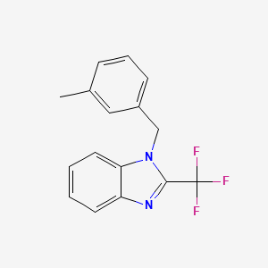 molecular formula C16H13F3N2 B2898963 1-[(3-Methylphenyl)methyl]-2-(trifluoromethyl)benzimidazole CAS No. 478030-40-9