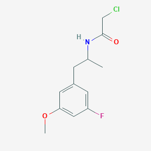 molecular formula C12H15ClFNO2 B2898964 2-Chloro-N-[1-(3-fluoro-5-methoxyphenyl)propan-2-yl]acetamide CAS No. 2411194-17-5