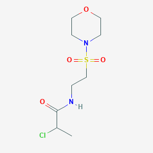 molecular formula C9H17ClN2O4S B2898965 2-Chloro-N-(2-morpholin-4-ylsulfonylethyl)propanamide CAS No. 2411257-10-6