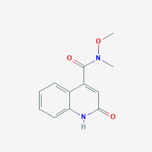 molecular formula C12H12N2O3 B2898967 2-hydroxy-N-methoxy-N-methylquinoline-4-carboxamide CAS No. 894789-65-2