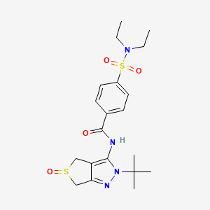 N-(2-tert-butyl-5-oxo-4,6-dihydrothieno[3,4-c]pyrazol-3-yl)-4-(diethylsulfamoyl)benzamide