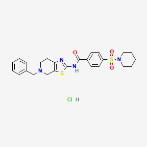 N-(5-benzyl-4,5,6,7-tetrahydrothiazolo[5,4-c]pyridin-2-yl)-4-(piperidin-1-ylsulfonyl)benzamide hydrochloride