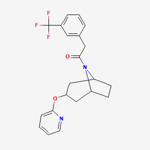 1-((1R,3s,5S)-3-(pyridin-2-yloxy)-8-azabicyclo[3.2.1]octan-8-yl)-2-(3-(trifluoromethyl)phenyl)ethanone