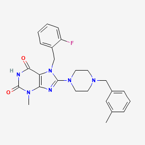 7-(2-fluorobenzyl)-3-methyl-8-(4-(3-methylbenzyl)piperazin-1-yl)-1H-purine-2,6(3H,7H)-dione