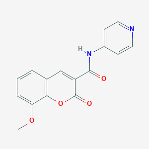 8-methoxy-2-oxo-N-pyridin-4-yl-2H-chromene-3-carboxamide