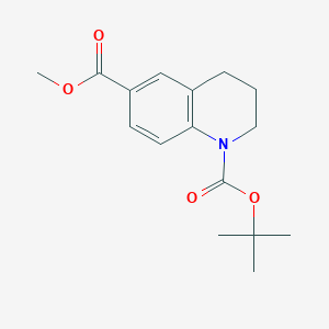 molecular formula C16H21NO4 B2898988 1-tert-Butyl 6-methyl 3,4-dihydroquinoline-1,6(2H)-dicarboxylate CAS No. 1398413-50-7