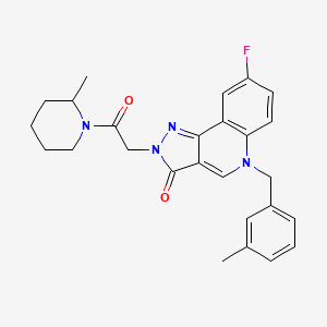 8-fluoro-5-(3-methylbenzyl)-2-(2-(2-methylpiperidin-1-yl)-2-oxoethyl)-2H-pyrazolo[4,3-c]quinolin-3(5H)-one