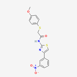 2-((4-methoxyphenyl)thio)-N-(4-(3-nitrophenyl)thiazol-2-yl)acetamide