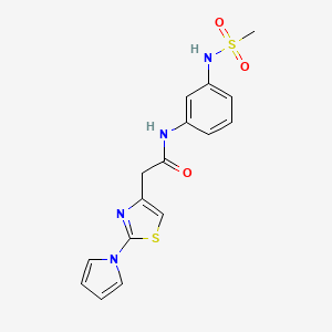 2-(2-(1H-pyrrol-1-yl)thiazol-4-yl)-N-(3-(methylsulfonamido)phenyl)acetamide