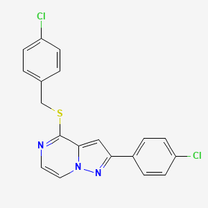 4-[(4-Chlorobenzyl)thio]-2-(4-chlorophenyl)pyrazolo[1,5-a]pyrazine