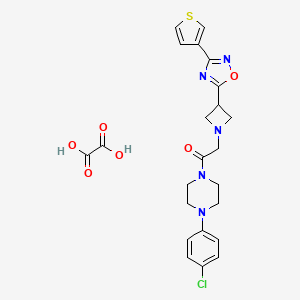 1-(4-(4-Chlorophenyl)piperazin-1-yl)-2-(3-(3-(thiophen-3-yl)-1,2,4-oxadiazol-5-yl)azetidin-1-yl)ethanone oxalate