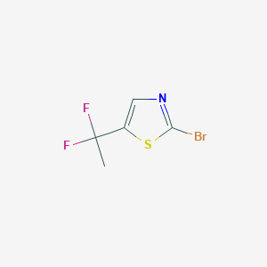 molecular formula C5H4BrF2NS B2899005 2-Bromo-5-(1,1-difluoroethyl)-1,3-thiazole CAS No. 1785556-50-4
