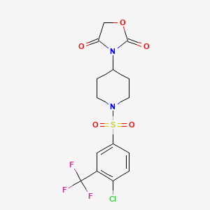 3-(1-((4-Chloro-3-(trifluoromethyl)phenyl)sulfonyl)piperidin-4-yl)oxazolidine-2,4-dione