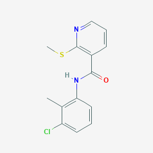 molecular formula C14H13ClN2OS B2899013 N-(3-chloro-2-methylphenyl)-2-(methylthio)nicotinamide CAS No. 141841-76-1