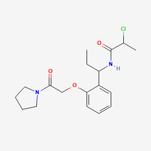 2-Chloro-N-[1-[2-(2-oxo-2-pyrrolidin-1-ylethoxy)phenyl]propyl]propanamide