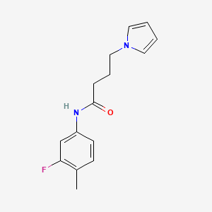 molecular formula C15H17FN2O B2899017 N-(3-fluoro-4-methylphenyl)-4-(1H-pyrrol-1-yl)butanamide CAS No. 1251679-61-4