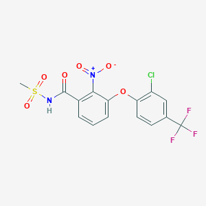 molecular formula C15H10ClF3N2O6S B2899019 3-(2-Chloro-4-(trifluoromethyl)phenoxy)-N-(methylsulfonyl)-2-nitrobenzamide CAS No. 116493-45-9