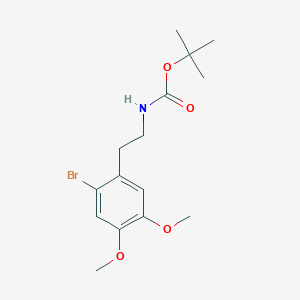 molecular formula C15H22BrNO4 B289902 Tert-butyl 2-(2-bromo-4,5-dimethoxyphenyl)ethylcarbamate 