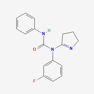 molecular formula C17H16FN3O B2899021 1-(3,4-dihydro-2H-pyrrol-5-yl)-1-(3-fluorophenyl)-3-phenylurea CAS No. 898414-72-7