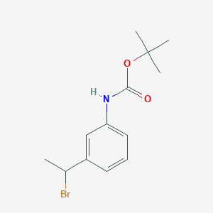 molecular formula C13H18BrNO2 B2899028 tert-Butyl 3-(1-bromoethyl)phenylcarbamate CAS No. 1404431-85-1