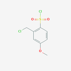 molecular formula C8H8Cl2O3S B2899033 2-(Chloromethyl)-4-methoxybenzenesulfonyl chloride CAS No. 2375270-42-9