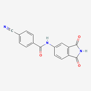 molecular formula C16H9N3O3 B2899039 4-cyano-N-(1,3-dioxoisoindolin-5-yl)benzamide CAS No. 683235-33-8