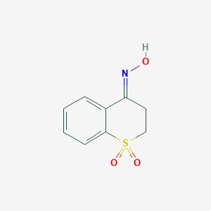 molecular formula C9H9NO3S B289904 2,3-dihydro-4H-thiochromen-4-one oxime 1,1-dioxide 