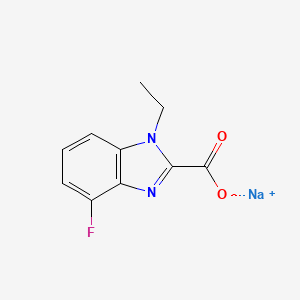 molecular formula C10H8FN2NaO2 B2899040 Sodium 1-ethyl-4-fluoro-1H-benzo[d]imidazole-2-carboxylate CAS No. 2197054-57-0