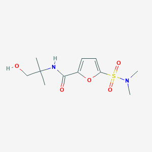 molecular formula C11H18N2O5S B2899045 5-(N,N-dimethylsulfamoyl)-N-(1-hydroxy-2-methylpropan-2-yl)furan-2-carboxamide CAS No. 1155518-86-7