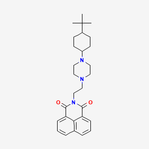 molecular formula C28H37N3O2 B2899053 2-(2-(4-(4-(tert-butyl)cyclohexyl)piperazin-1-yl)ethyl)-1H-benzo[de]isoquinoline-1,3(2H)-dione CAS No. 2034392-10-2